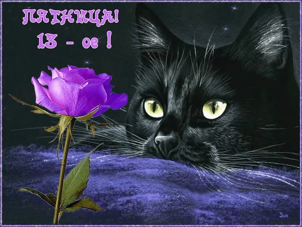 Картинки и открытки Пятница 13-е. Анимированные гифки на Пятницу 13-е