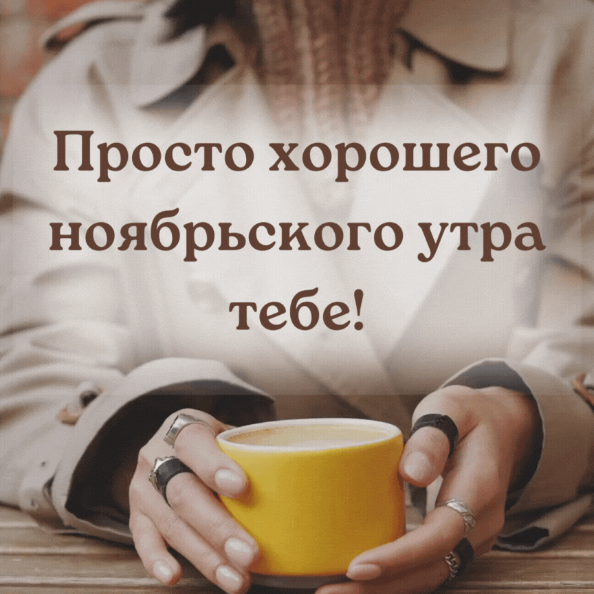 Красивые открытки и картинки с Добрым утром ноября. Доброе утро ноября - гифки