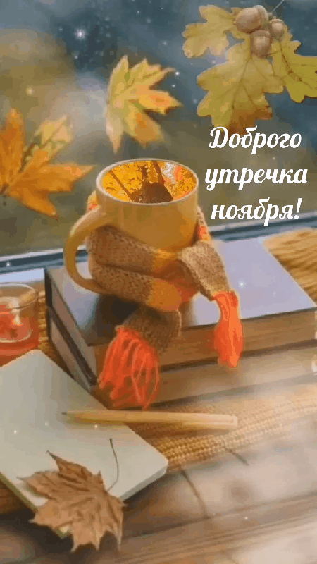 Красивые открытки и картинки с Добрым утром ноября. Доброе утро ноября - гифки