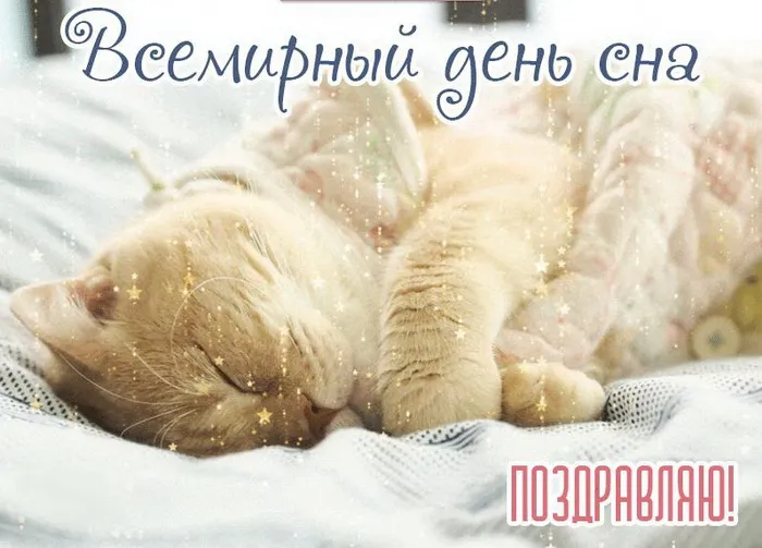 Картинки со Всемирным днем сна (45 открыток).