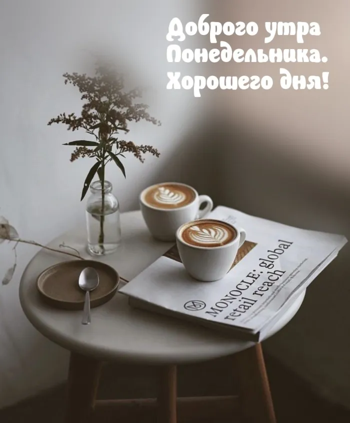 Красивые открытки и картинки Добрым утром понедельника.