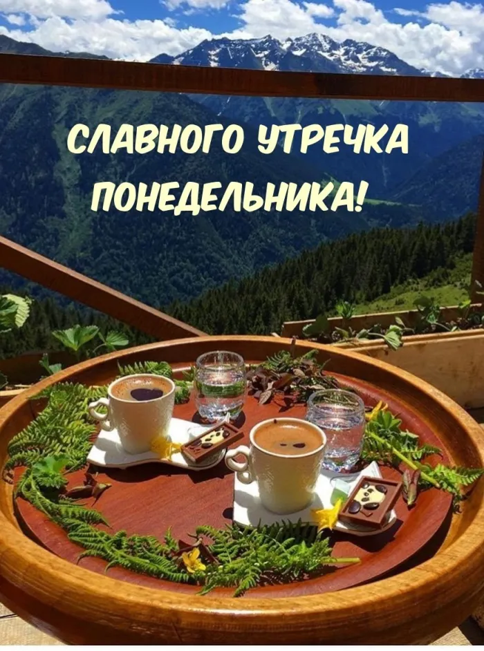Красивые открытки и картинки Добрым утром понедельника.
