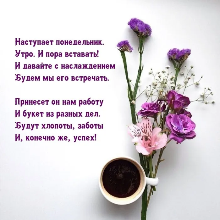 Красивые открытки и картинки Добрым утром понедельника.